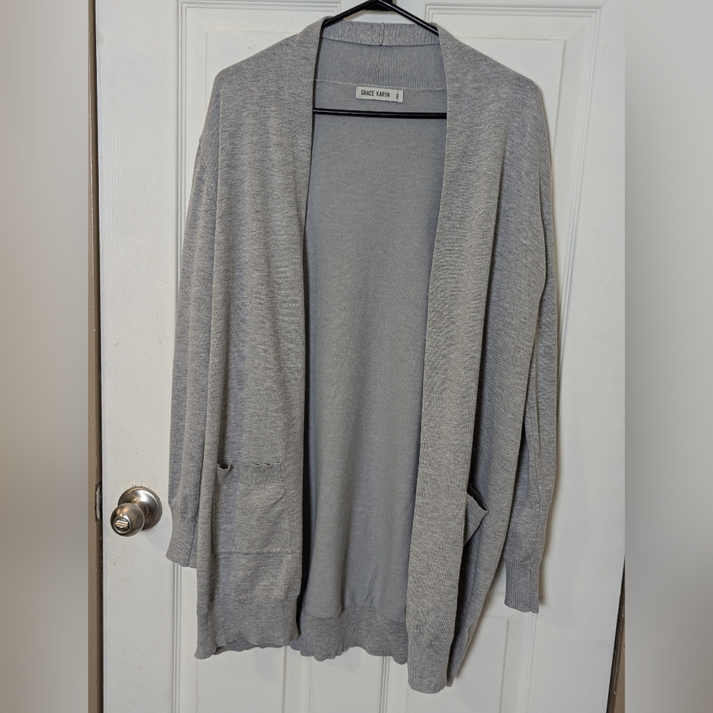 Grace Karin| Open Front Long Sleeve Cardigan - Picture 7 of 9